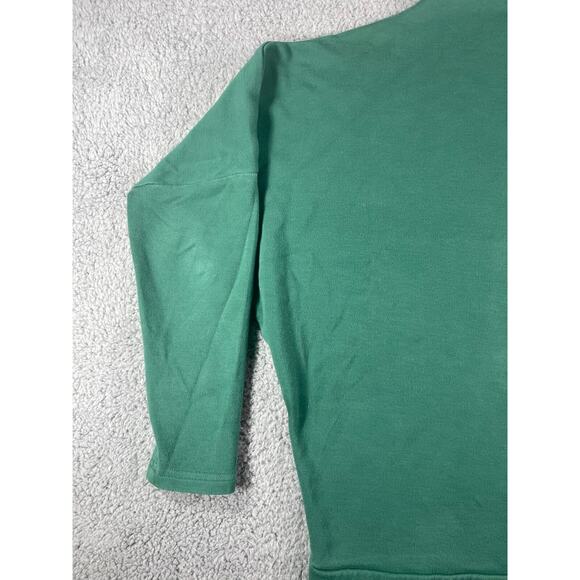 YALA Sweater Womens Small Green Brushed Sweatshirt High Neck Organic Bamboo - Picture 3 of 15